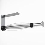 Hehali Paper Towel Holder Under Cabinet, Single Hand Operable Wall Mount Paper Towel Holder, Self-Adhesive or Drill Mounting for Kitchen Bathroom, Sliver