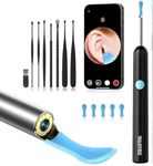 Waztex Cleansify Ear Endoscope Otoscope/ Earocam Ear wax cleaner tool kit with 1080P camera WIFI & LED Light with Ultra fine 4.5mm Lens Rechargeable portable Baby Children adults gift gadget for IOS & Android(White)