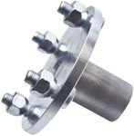 GOIRTUTSS 4" x 4" Go-Kart Live Axle Hub with 1" to 3/4" Step-Down - 1/4" Keyed Shaft, 8 Inch Rear Front Wheel, x4 Lug Set Kit, Replacement Assembly Parts, Quad ATV Cart Gokart Golf Trike Wheels