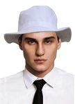 ATABZ White Umpire Round Plain Cricket Hats for Men and Boys