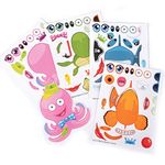 (48-Pack) - 48 Make-a-Sea Ocean Animal Fish Sticker Sheets New