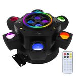 Moving Head DJ Lights, 150W RGBW 4-in-1 LED 6 Arms Disco Stage Light with Mixed Lighting Effects, DMX-512 & Sound Activated & Remote Control, Party Lights for Bar, Wedding