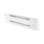 Stelpro Brava Electric Baseboard Heater 500W, Silent Operation, Rounded Corner One-Piece Steel Cabinet, 240V Hardwired (B0502W) - White