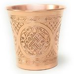 DEDE Copper - CC Series (15 oz) - Handcrafted Super Heavy Weight Drinking Cups or Serving Cold Beverages and Cocktail Mugs, Handmade Unlined Uncoated Pure Solid Copper Tumblers (Engraved)