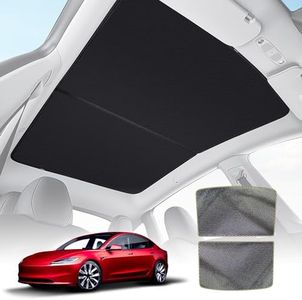 X-CAR Glass Roof Sun Shade Sunroof Blind Sunshade UV Film for Tesla Model 3 Highland 2023-2025 in Black Colour