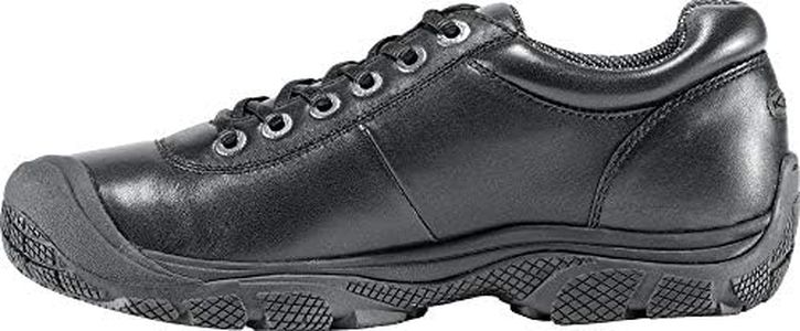 KEEN Utility Men's PTC Dress Oxford Low Height Non Slip Food Service Shoe, Black, 10.5, Black, 10.5