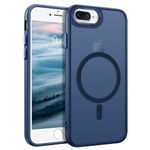 BENTOBEN Case Compatible with iPhone 7 Plus Case,iPhone 8 Plus Phone Case,[Compatible with MagSafe] Translucent Matte Slim Shockproof Women Men Protective Case for iPhone 7/8 Plus 5.5", Blue