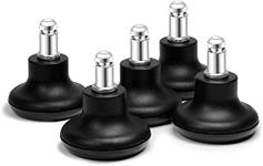 Namvo 5pcs Office Chair Bell Glides 2 Inch, Replacement Stopper Swivel Caster Wheels High Profile Stool Bell Glides (Black)