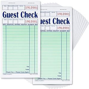(Medium_1Ply_500_Standard) - Guest Cheque PKG-CT-G3616 Single Part Bond, Perforated, Blue, 8.6cm x 17cm Qty: 500 (100 of 5 Books)