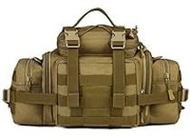 ArcEnCiel Tactical Duffle Bag Fishing Fanny Pack Range Bags Men Gym Military Molle Shoulder Bags Waist Camera Sports Handbag (Coyote Brown)