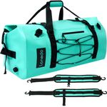 LANEDO 80L Waterproof Duffel Bag Large Dry Bags Roll-Top Heavy Duty Dry Duffle Bag with Durable Straps & Handles for Kayaking Paddle boarding Boating Rafting Fishing Canoeing Camping (Lake Blue),