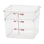 Cambro 6SFSCW135 Camsquare Food Container, 6-Quart, Polycarbonate, Clear, NSF