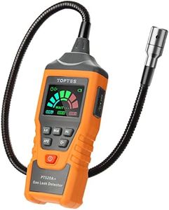 TopTes PT520A+ Rechargeable Gas Leak Detector, Natural Gas Detector with 17-inch Probe, Checking Combustible Gas Leaks Like Natural Gas, Propane, Methane, Butane for Home, HVAC and RV - Orange