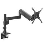 Mount-It! Ultrawide Monitor Desk Mount, Single Monitor Mount for Heavy Monitors Up to 35 Inch and 33 Lbs, VESA 100, 200 mm Compatible, Height Adjustable Gas Spring Arm 2 x USB 3.0 and Audio Port