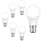 ROTTYI B22 Bayonet Light Bulbs 100W Equivalent, Cool White 6500K Daylight Bulbs, 11W 1210LM LED Bulb, BC A60 GLS Energy Saving Lightbulbs, Classic Shape Non-dimmable, Pack of 6