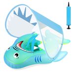 BEBOAN Baby Inflatable Seat Swimming Pool Float with UPF50+ Sun Canopy, Toddler Swim Ring with Anti-Flip Tail for 3-36 Months/1-3 years Babys Infant Toddlers