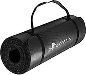 ROMIX Yoga Mat thick 15 MM Foam Exercise Mat (180x60x1cm) Non Slip Gym Mat with Carry Bag and Strap, Workout Mat, Yoga Mats for Women Men Pilates mat Gymnastics Meditation Home Outdoor