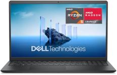 Dell 15 Laptop DC15255-15.6-inch FHD 120Hz Display, AMD Ryzen 5-7520U, 8GB LPDDR5 RAM, 512GB SSD, AMD Radeon 610M Graphics, Windows 11 Home, Onsite Service - Carbon Black