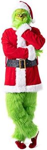 Applysu Green Monster Costume Adult Fancy Dress Outfits Christmas Costume 7 Pack