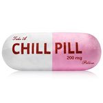 HZ MY Chill Pill Pillow - Super Soft Pink Pillow for Ultimate Relaxation - Funny Throw Pillows - Trendy and Aesthetic Decorative Cushion - Perfect for Adding Style and Comfort to Your Space