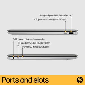 HP Chromebook 15.6" Laptop – 128GB, Mineral Silver