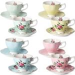 BTaT- Floral Tea Cups and Saucers, 