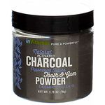 Natural Whitening Tooth & Gum Powder with Activated Charcoal, 2.75oz - Peppermint Flavor