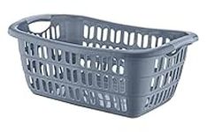 Best House 25 Litres Plastic Rectangle Laundry Basket for Bathroom, Bedroom, Home & Clothes Storage - We Send RANDOM COLOR (Pack of 1)