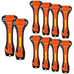 Nomiou 10 Pack Safety Hammer, Emergency Escape Tool with Car Window Breaker and Seat Belt Cutter, Life Saving Survival Kit