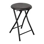 Harbour Housewares Padded Folding Stool - Black