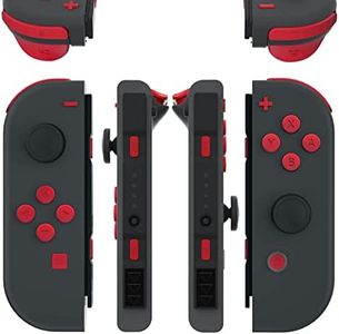 eXtremeRate DIY Full Set Buttons for Nintendo Switch & Switch OLED, Custom Replacement Buttons for JoyCon, ABXY Direction Keys SR SL L R ZR ZL + - Home Capture Trigger Buttons Springs - Passion Red