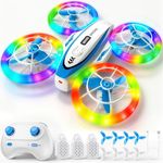 Gontence Mini Drone for Kids - Remote Control Drone with LED Lights 2 Speed Modes 3 Batteries, 3D Flip Headless Mode with Altitude Hold Toys Gifts for Boys Girls 6-16 Years Old Christmas Gifts
