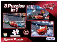 Frank Disney Pixar Cars (48 Pieces) 3 in 1 Jigsaw Puzzle for Kids Above 5+ Years - Fun & Challenging Brain Booster Games -for Focus and Memory - 11302