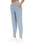 THE GYM PEOPLE Women's Joggers Pants Lightweight Athletic Leggings Tapered Lounge Pants for Workout, Yoga, Running (Medium, Denim Blue)