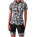 Sales Today Clearance Prime Only Women Two Piece Rash Guard Short Sleeve Swim Shirt with Shorts Swimsuits Zipper Surfing Bathing Suit Swimwear Set Aesthetic Swimsuits for