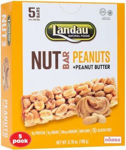 DOUzzle Kosher, Peanut Butter Nut Bars (6.2 Ounce, 5 Count) Gluten Free High Protein Peanut Snack Bars, Non-GMO Snack