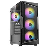 Fierce RGB Gaming PC - AMD Ryzen 5 5600 3.5-4.4GHz, RTX 3060 12GB, 16GB RAM 3200MHz, 1TB M.2 NVME Solid State Drive, 500W PSU,Windows 11, RGB Gaming PC Case