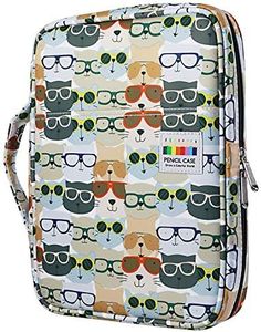 YOUSHARES Colored Pencil Case 166 Slots Pen Case Organizer with Handy Wrap & Zipper, Multilayer Holder for Prismacolor Colored Pencils & Gel Pen (Animal)