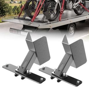 Tuoksullxm E-Track Motorcycle Wheel Chock Fits Floor or Wall E-Track 2pcs