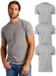 True Classic 3 Pack, All Heather Grey, Men's Short Sleeve Crew Neck T-Shirt, 2X-Large