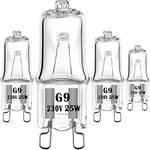 EKSAVE 4 x G9 Halogen Oven Bulbs 25W 230V for Oven and Microwave Oven Cooker Bulb Wax Melt 370lm 300 Degree C Heat Tolerant Light Bulbs