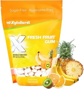 XyloBurst Xylitol Chewing Gum | Sugar Free, Gluten Free, Keto Friendly | Aspartame Free | Fruit Flavor | 500-Count Bag