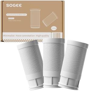 3-Pack Faucets Filter Cartridge Replacement, Compatible with SOGEE Faucet Water Filtration System, LJ203，LJ209