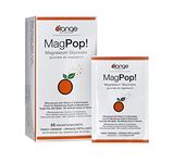 Orange Naturals - MagPop! Magnesium Glycinate Drink Powder - 35pk/Sachets - Effervescent with Vitamin-C & Electrolytes - Relaxation, Sleep Support, Pressure Relief, Healthy Bones and Teeth & Muscle Function