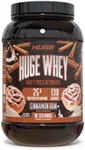 Huge Whey, Protein Powder for Muscle Gain, 25g Protein, 12g EAAs, Supports Muscle Growth, Performance & Recovery (Cinnamon Bun, 30 Servings)