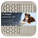 Kwispel Lick Mat for Dogs, Dog Lick Mat with Suction Cups for Anxiety, Peanut Butter Dog Licking Mat Slow Feeder Dispensing Treater Lick Pad for Dogs Cats Grooming Bathing and Training (Grey)