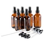 A Bar Above Cocktail Atomizer Spray Bottles & Dropper Set - Small Spray Bottle Set for Your Bar - Versatile Atomizer Glass Spray Bottles Small - Bitters Bottle - Mini Spray Bottles - [Amber] 4oz.