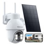 VIZIUUY 5MP Solar Security Camera Outdoor, Wireless Battery Powered Security Camera with 360°View, Pan and Tilt, Color Night Vision with Floodlight,PIR Human Detection,Compatible with Alexa…