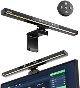 BlitzMax Monitor Light Bar with Remote Control, USB Computer Monitor Lamp, Eye-Care Screen Light Bar, Adjustable Color Temperature, Stepless Dimming, No Screen Glare Desk lamp Home Office Game