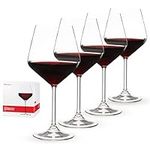 Spiegelau Style Burgundy Wine Glasses, European Made Crystal, Classic Stemmed, Dishwasher Safe, Professional Quality Red Wine Glass Gift Set, 22.6 oz, Set of 4